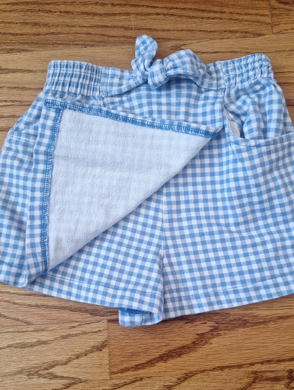 Vintage Gymboree Rainbow Tag Light Blue And White Gingham Skort M - Picture 2 of 7